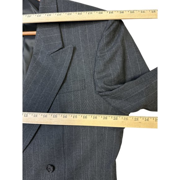 Pierre Balmain Paris Blazer St Tropez Grey Pinstripe Men's Blazer Jacket SZ R41 - Picture 10 of 16